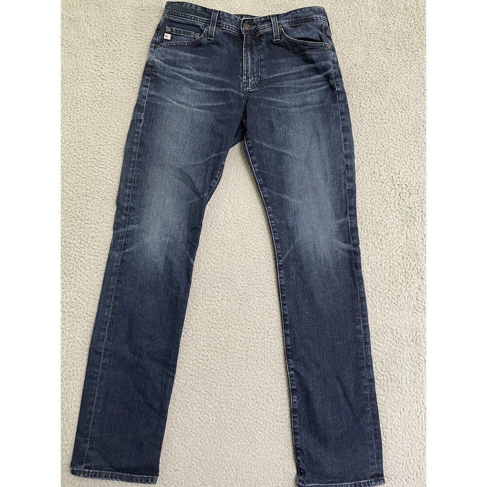 Adriano Goldschmied Men Jeans 30x31 Blue The Everett Slim Straight Stretch AG